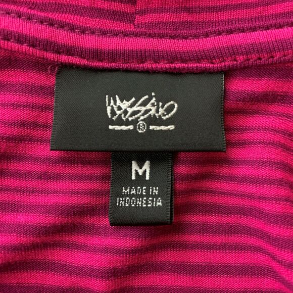 Mossimo M Knit Tunic Top Magenta Pink Purple Narrow Stripes Sleeveless Summer - Picture 7 of 7
